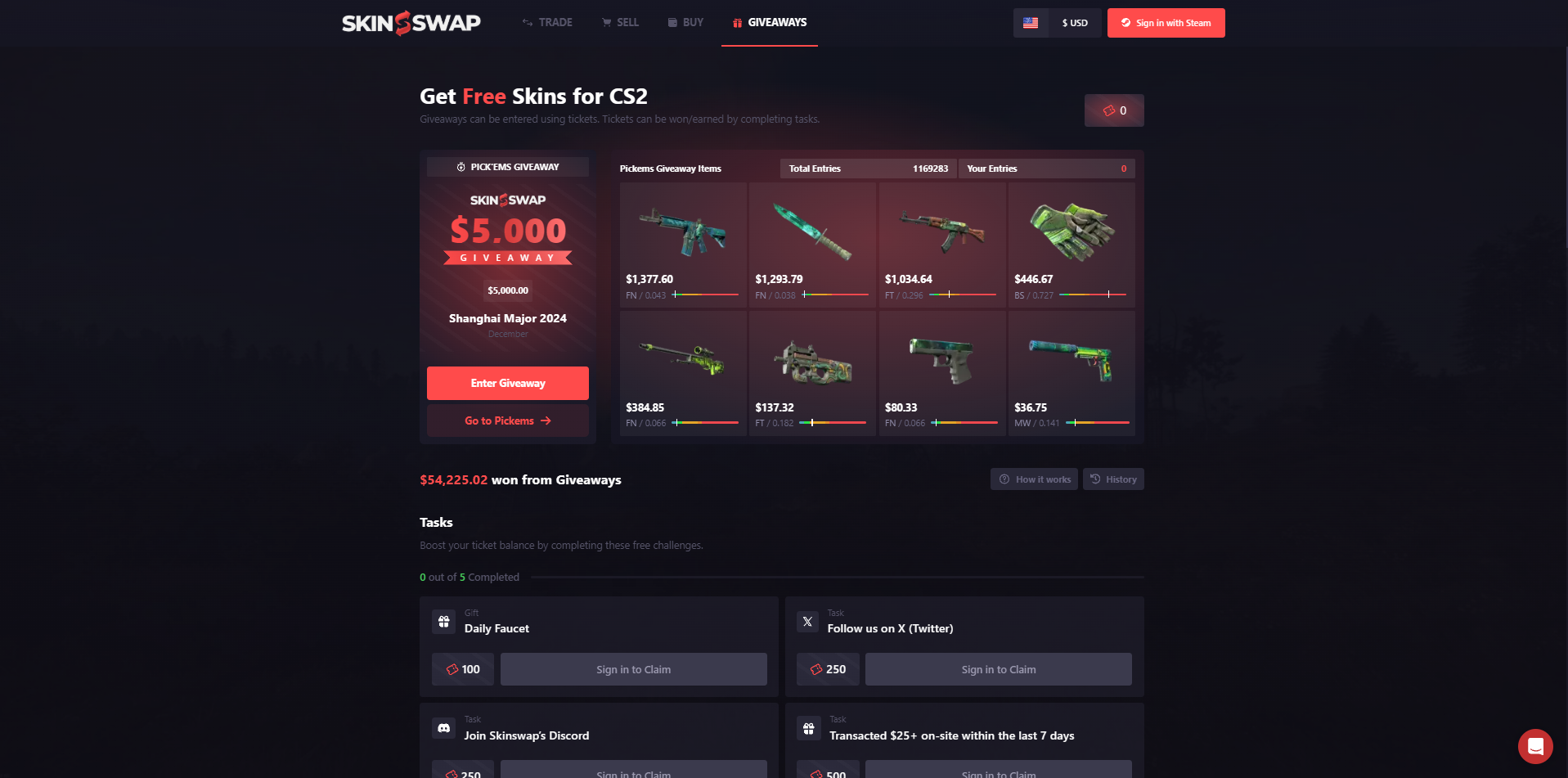 SkinSwap Giveaways