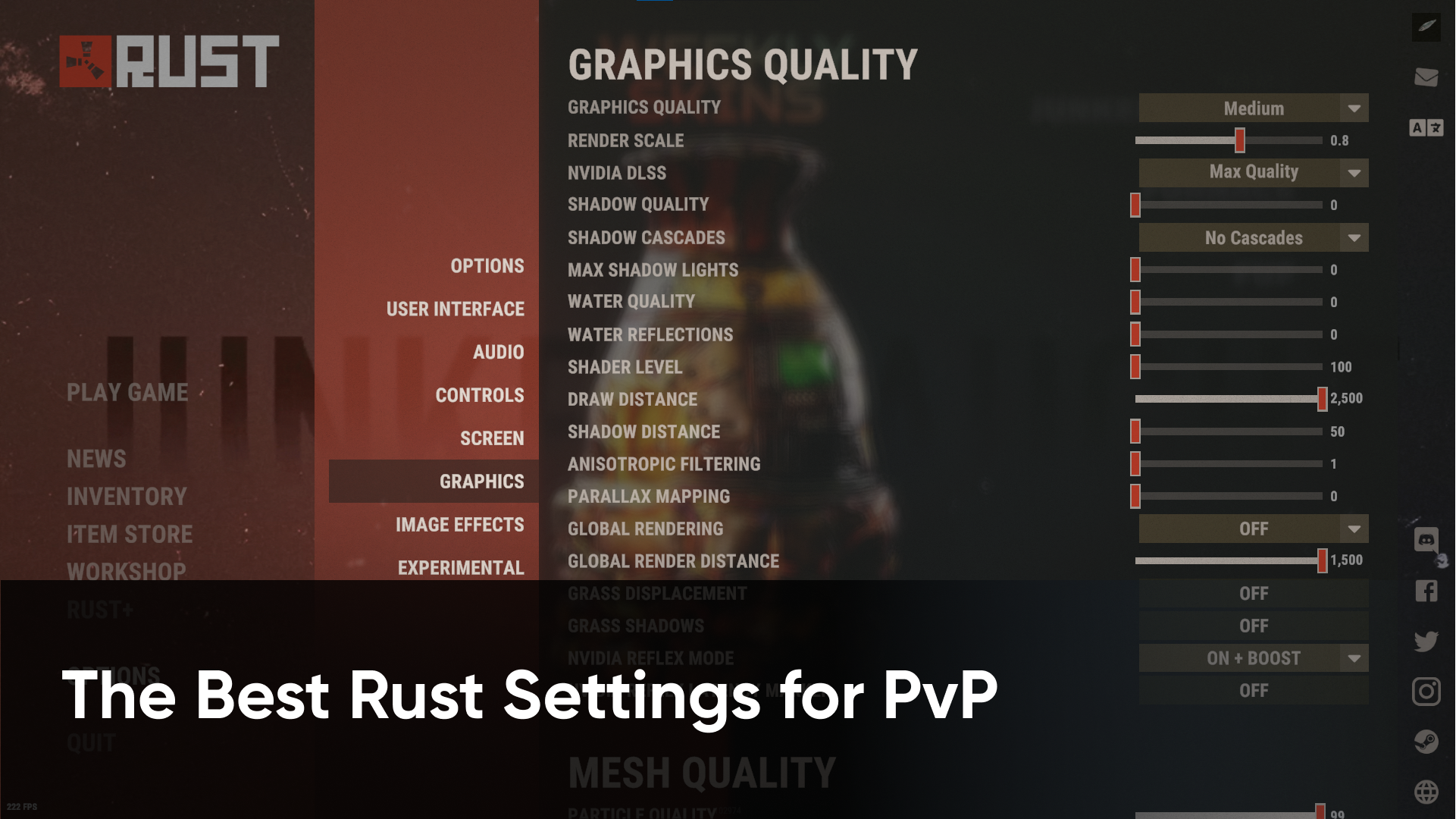 The Best Rust Settings for PvP